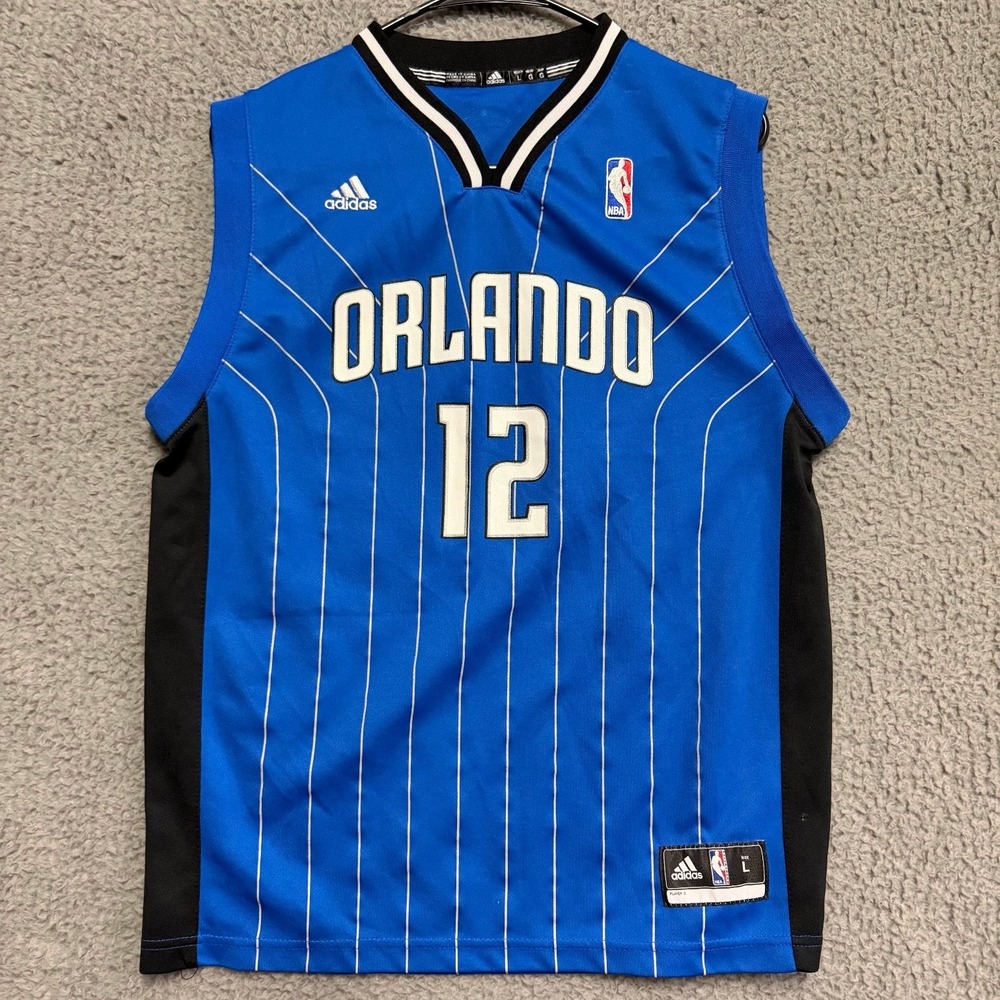 Adidas Orlando Magic Dwight Howard #12 NBA Jersey Blue Pinstripe Size L